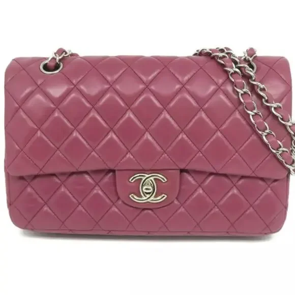 💎✨BEAUTIFUL✨💎Authentic CHANEL Quilted CC Double Flap Chain Leather - Picture 4 of 10